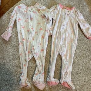 cloud island pajamas pink 6-9m